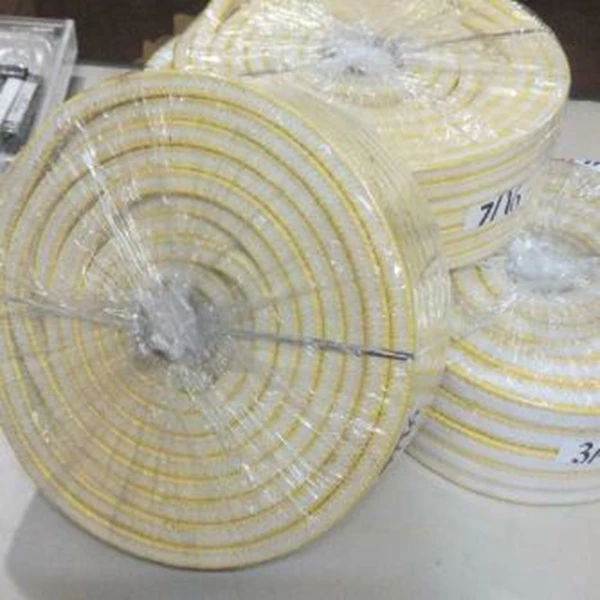 Gland Packing Non Asbestos Aramid PTFE / Putih Kuning
