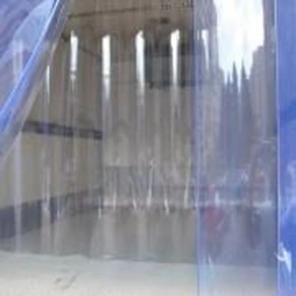 Tirai PVC / Plastik Curtain Mika Blue Clear 