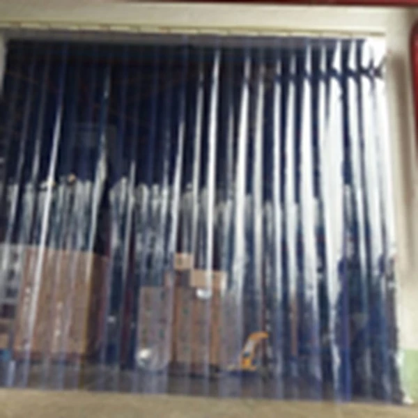 Tirai PVC / Plastik Curtain Blue Clear Fleksible 