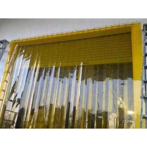 Tirai PVC / Plastik Curtain Orange untuk Pintu
