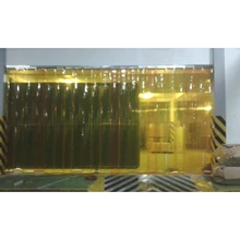 Tirai PVC / Plastik Curtain Kuning Clear 
