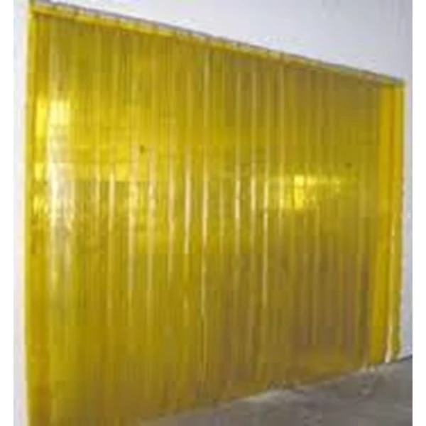 Tirai PVC Curtain Kuning Untuk Pembatas Ruangan