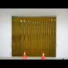 Tirai PVC / Plastik Curtain Orange Clear 1